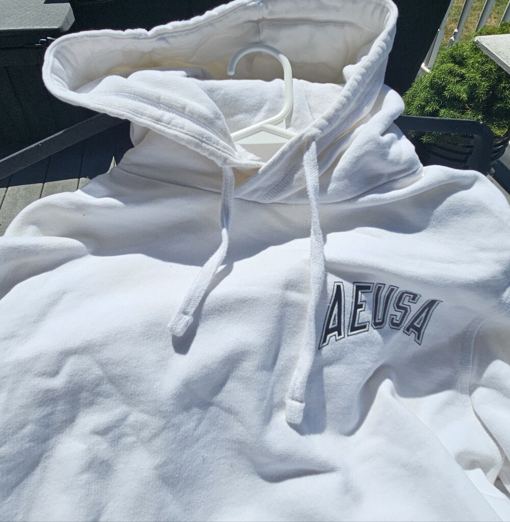 Men's American Eagle Outfitters White Pullover Hoodie Size Medium